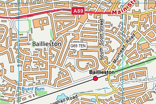 G69 7EN map - OS VectorMap District (Ordnance Survey)