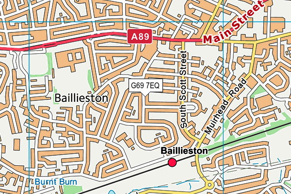 G69 7EQ map - OS VectorMap District (Ordnance Survey)