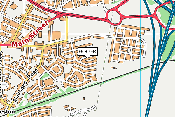 G69 7ER map - OS VectorMap District (Ordnance Survey)