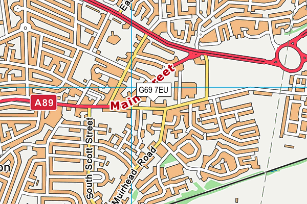 G69 7EU map - OS VectorMap District (Ordnance Survey)