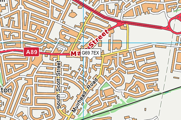 G69 7EX map - OS VectorMap District (Ordnance Survey)