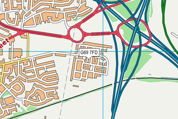 G69 7FD map - OS VectorMap District (Ordnance Survey)
