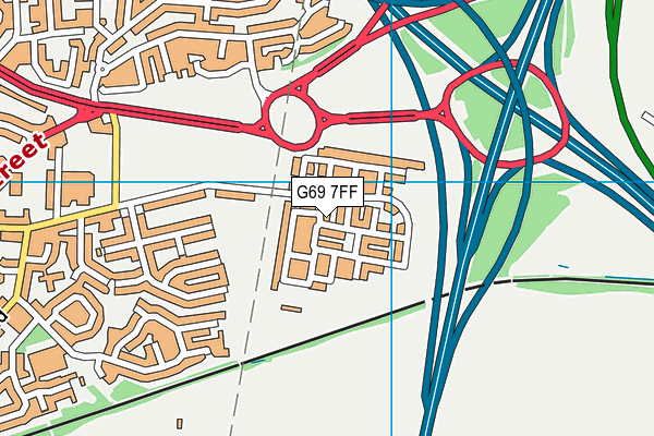 G69 7FF map - OS VectorMap District (Ordnance Survey)