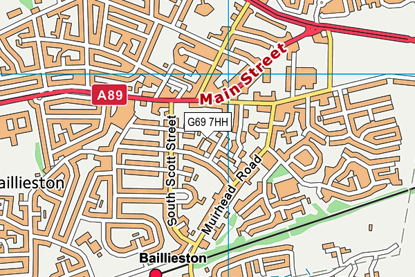 G69 7HH map - OS VectorMap District (Ordnance Survey)