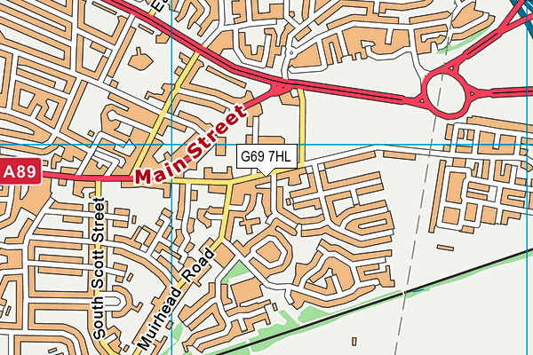 G69 7HL map - OS VectorMap District (Ordnance Survey)