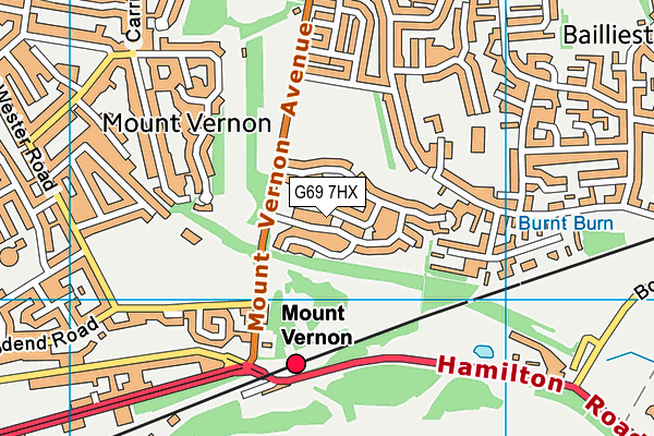 G69 7HX map - OS VectorMap District (Ordnance Survey)