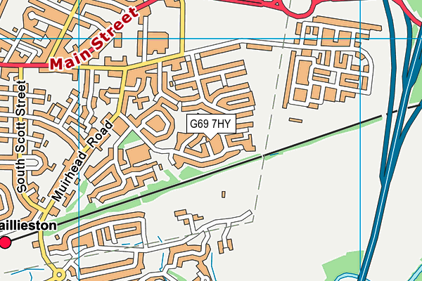 G69 7HY map - OS VectorMap District (Ordnance Survey)