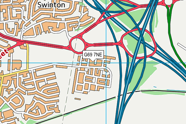 G69 7NE map - OS VectorMap District (Ordnance Survey)