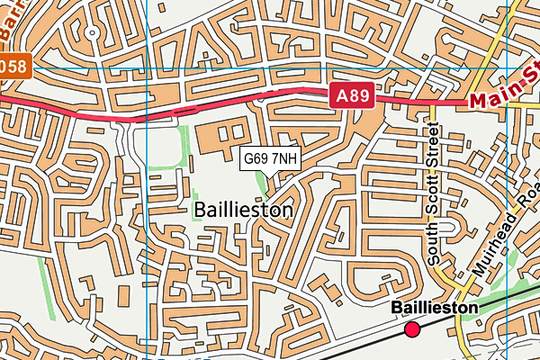 G69 7NH map - OS VectorMap District (Ordnance Survey)