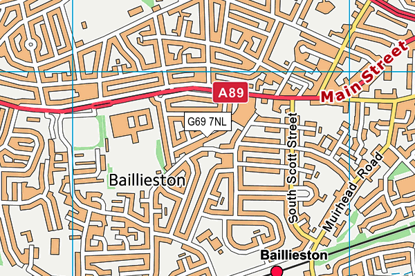 G69 7NL map - OS VectorMap District (Ordnance Survey)