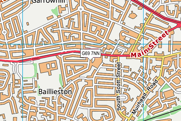 G69 7NN map - OS VectorMap District (Ordnance Survey)