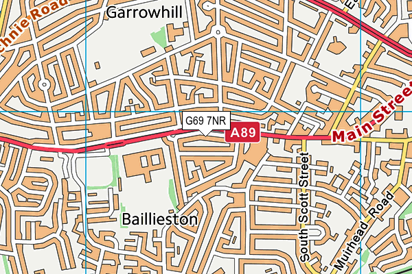 G69 7NR map - OS VectorMap District (Ordnance Survey)