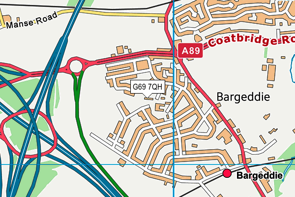 G69 7QH map - OS VectorMap District (Ordnance Survey)