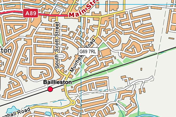 G69 7RL map - OS VectorMap District (Ordnance Survey)