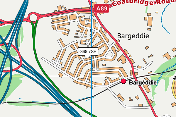 G69 7SH map - OS VectorMap District (Ordnance Survey)