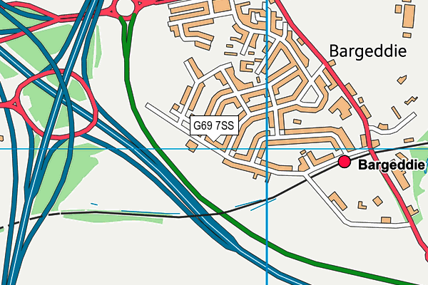 G69 7SS map - OS VectorMap District (Ordnance Survey)