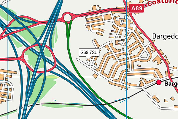 G69 7SU map - OS VectorMap District (Ordnance Survey)