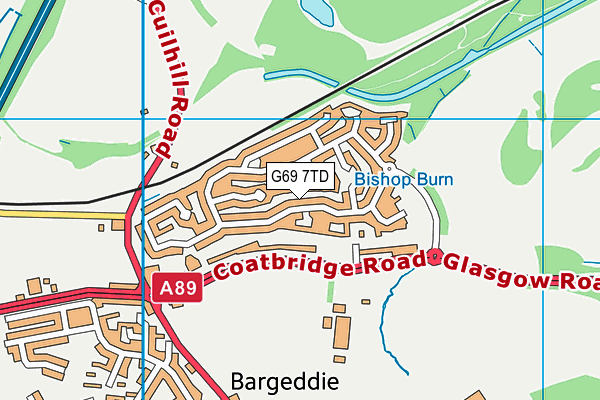 G69 7TD map - OS VectorMap District (Ordnance Survey)