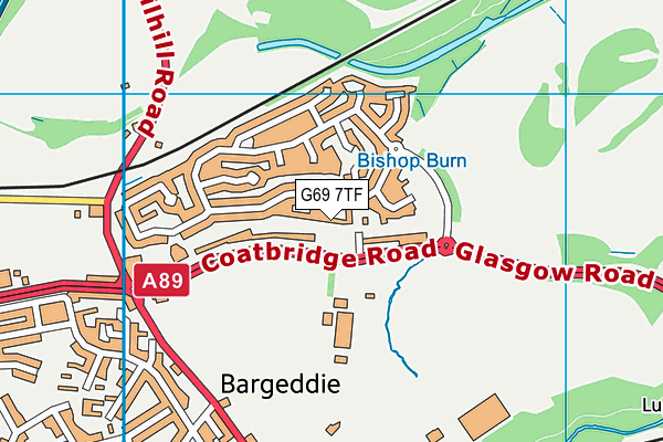 G69 7TF map - OS VectorMap District (Ordnance Survey)