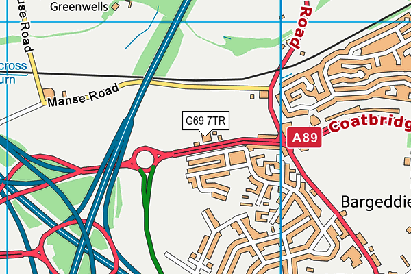 G69 7TR map - OS VectorMap District (Ordnance Survey)