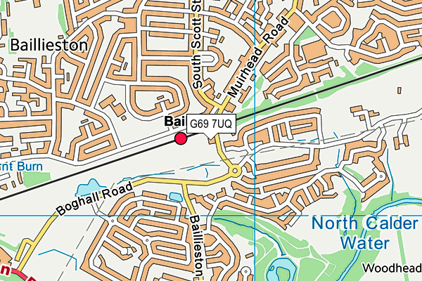 G69 7UQ map - OS VectorMap District (Ordnance Survey)