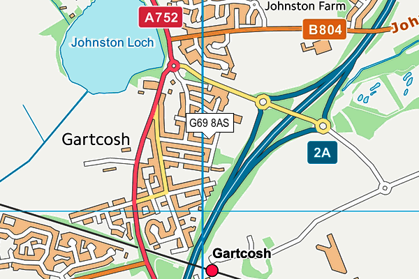 G69 8AS map - OS VectorMap District (Ordnance Survey)