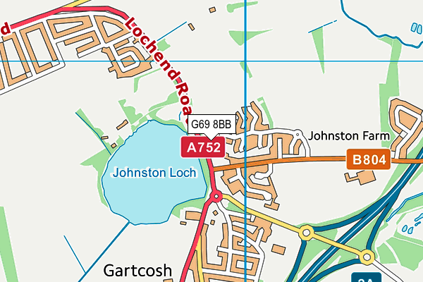 G69 8BB map - OS VectorMap District (Ordnance Survey)