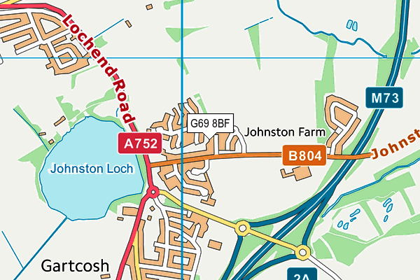 G69 8BF map - OS VectorMap District (Ordnance Survey)