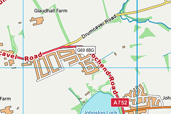 G69 8BG map - OS VectorMap District (Ordnance Survey)