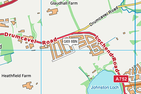 G69 8BN map - OS VectorMap District (Ordnance Survey)