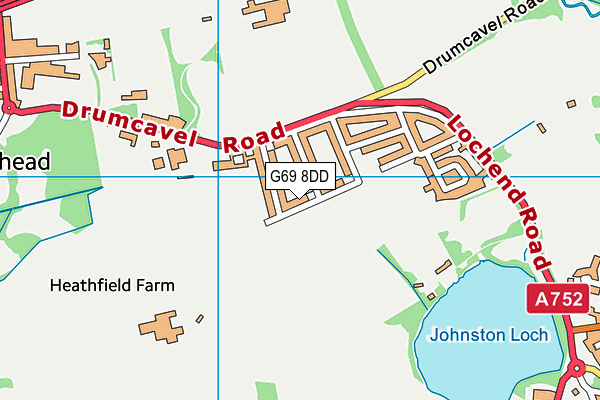 G69 8DD map - OS VectorMap District (Ordnance Survey)