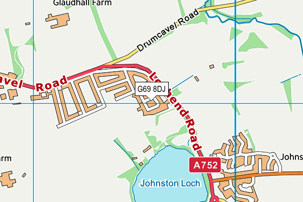 G69 8DJ map - OS VectorMap District (Ordnance Survey)