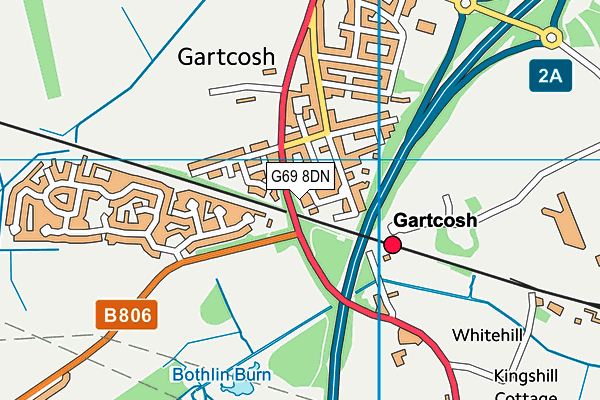 G69 8DN map - OS VectorMap District (Ordnance Survey)