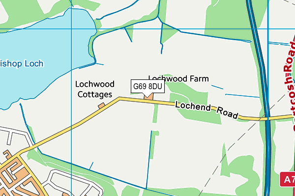 G69 8DU map - OS VectorMap District (Ordnance Survey)