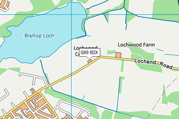 G69 8DX map - OS VectorMap District (Ordnance Survey)