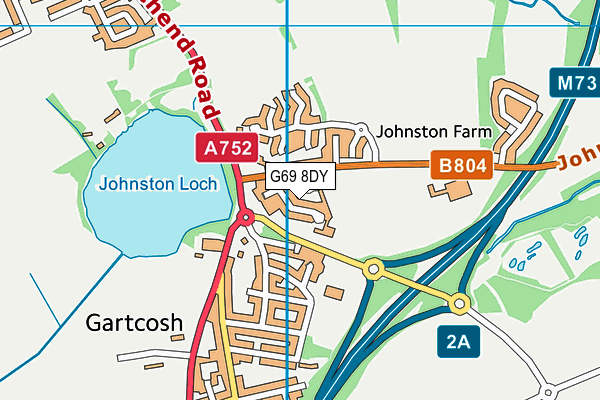 G69 8DY map - OS VectorMap District (Ordnance Survey)