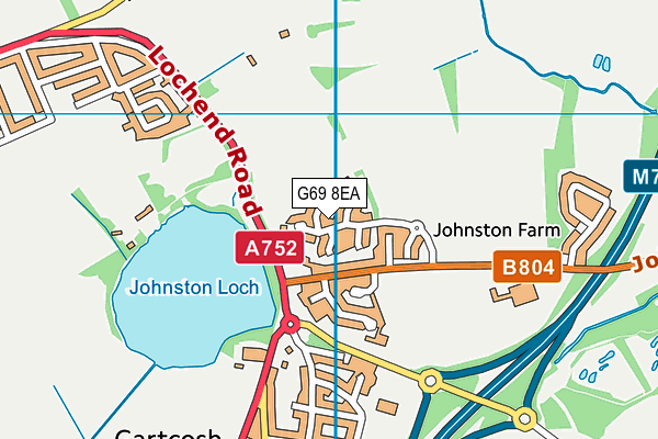 G69 8EA map - OS VectorMap District (Ordnance Survey)