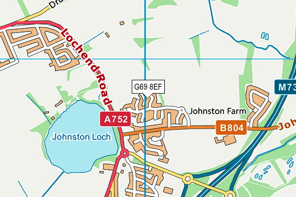 G69 8EF map - OS VectorMap District (Ordnance Survey)