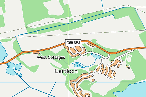 G69 8EJ map - OS VectorMap District (Ordnance Survey)