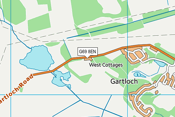 G69 8EN map - OS VectorMap District (Ordnance Survey)