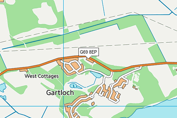 G69 8EP map - OS VectorMap District (Ordnance Survey)