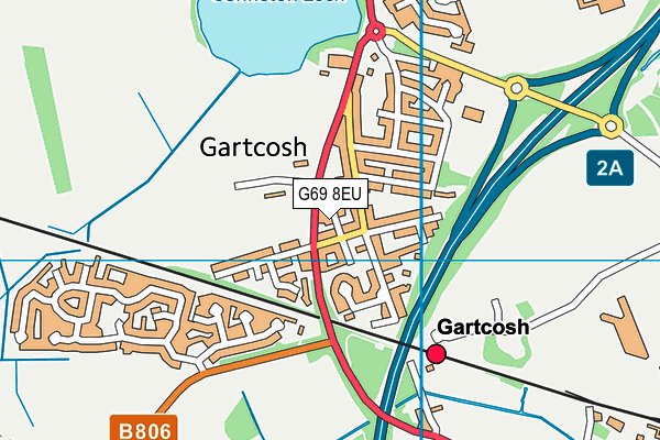 G69 8EU map - OS VectorMap District (Ordnance Survey)