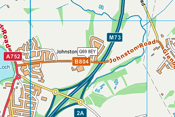 G69 8EY map - OS VectorMap District (Ordnance Survey)