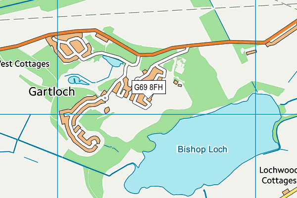 G69 8FH map - OS VectorMap District (Ordnance Survey)
