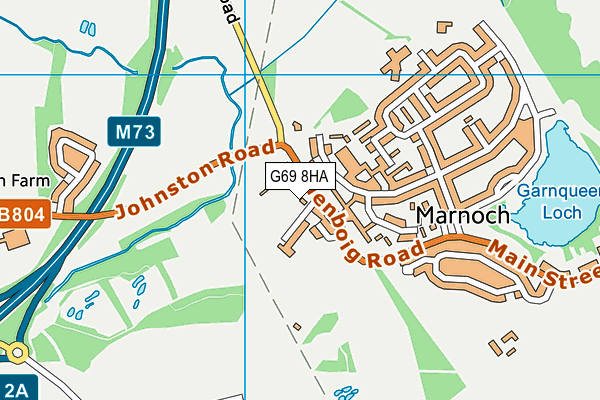 G69 8HA map - OS VectorMap District (Ordnance Survey)