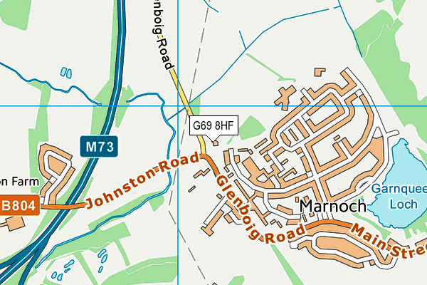 G69 8HF map - OS VectorMap District (Ordnance Survey)