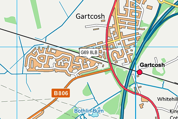 G69 8LB map - OS VectorMap District (Ordnance Survey)