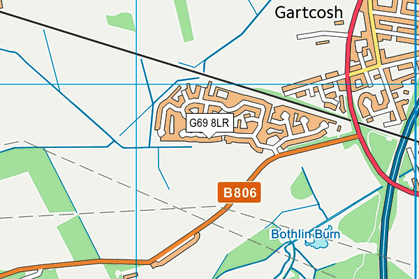 G69 8LR map - OS VectorMap District (Ordnance Survey)