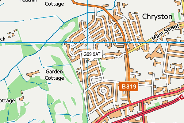 G69 9AT map - OS VectorMap District (Ordnance Survey)