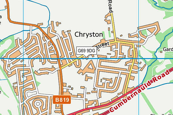 G69 9DG map - OS VectorMap District (Ordnance Survey)